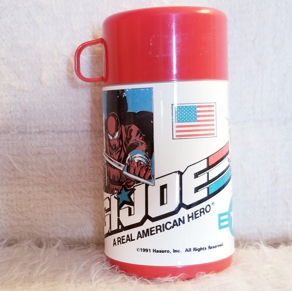 1991 GI JOE Thermos An American Hero Aladdin Hasbro Vintage Plastic with Cup